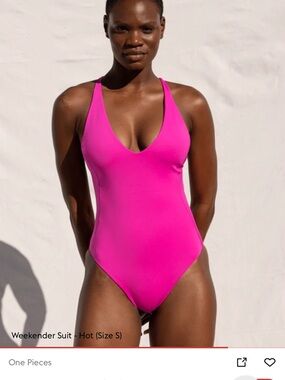 Left On Friday One-Piece Swimsuit in Hot Pink